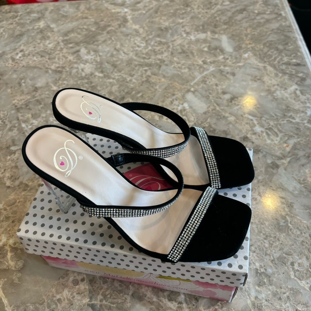 Black & Silver Rhinestone Heels - Picture 9 of 11